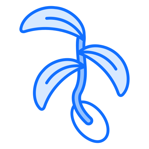 grüner spross Generic Blue icon