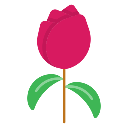 czerwona róża Generic Flat ikona