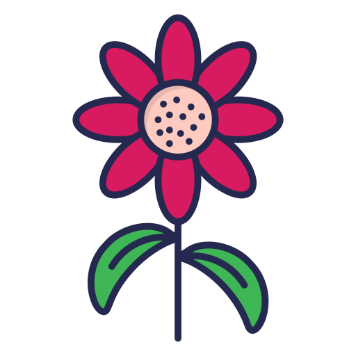 Blossom Generic Outline Color icon