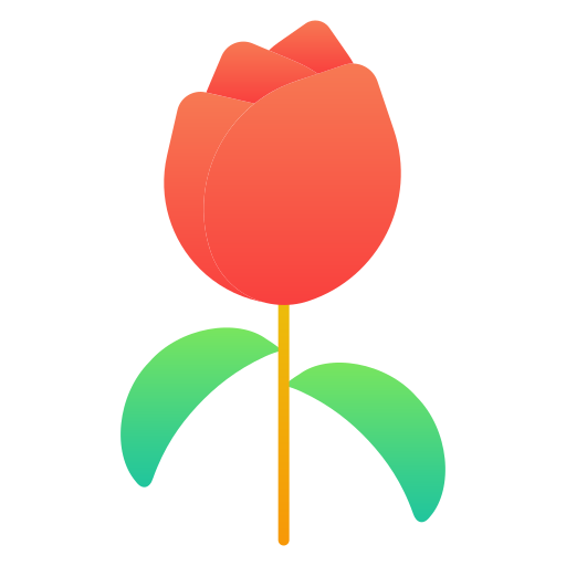 czerwona róża Generic Flat Gradient ikona