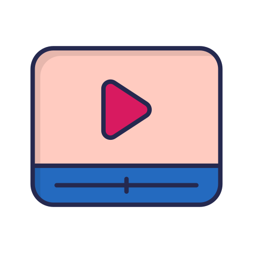 video Generic Outline Color icoon
