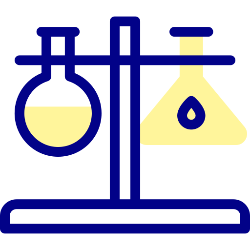 화학 Detailed Mixed Lineal color icon
