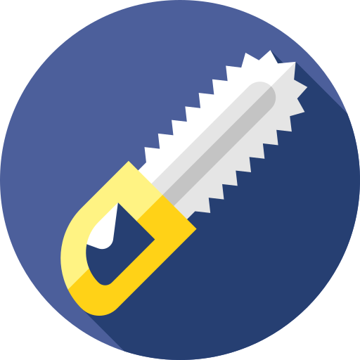 Chainsaw Flat Circular Flat icon