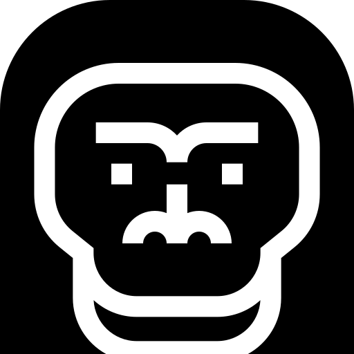 australopithecus Basic Straight Filled icoon