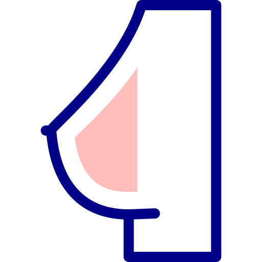 pierś Detailed Mixed Lineal color ikona