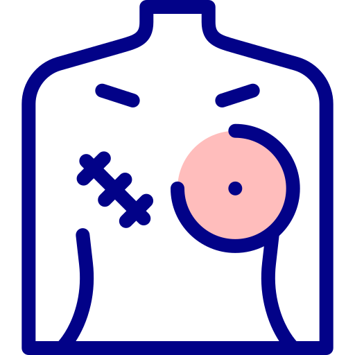 Mastectomy Detailed Mixed Lineal color icon