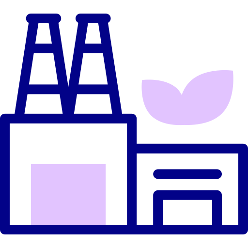 工場 Detailed Mixed Lineal color icon
