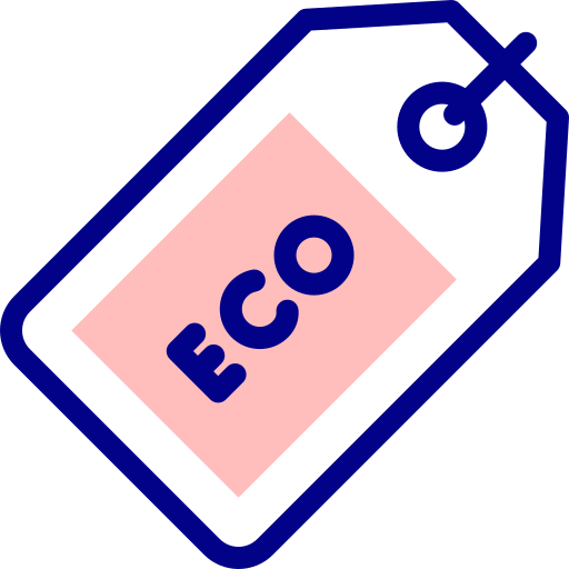 etiqueta ecológica Detailed Mixed Lineal color icono