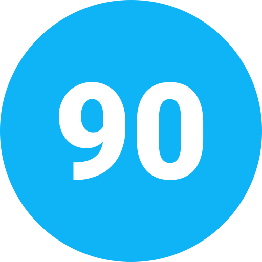 Ninety Generic Flat icon