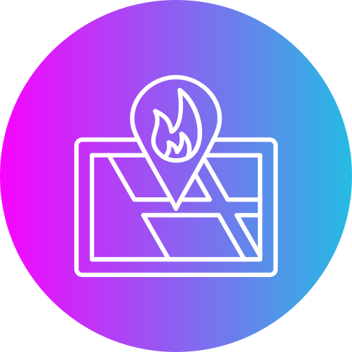 lokalizacja pożaru Generic Flat Gradient ikona