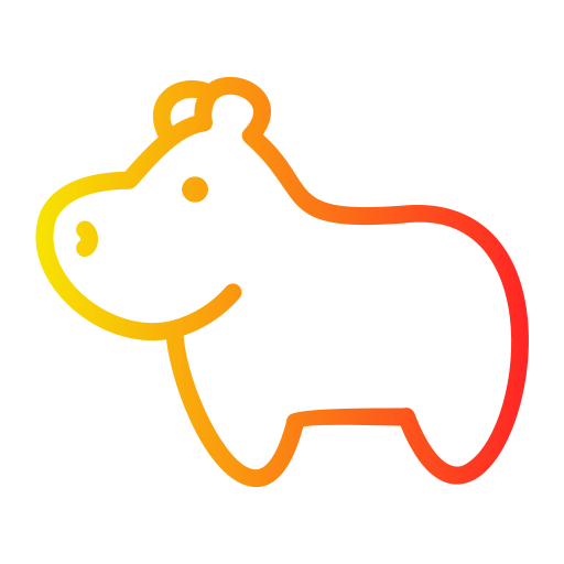 nijlpaard Generic Gradient icoon