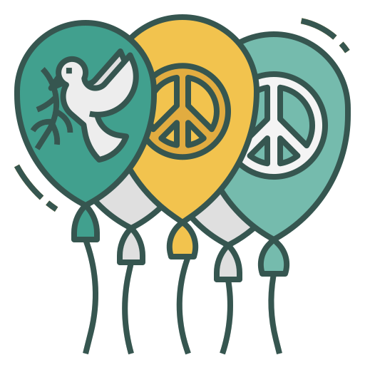 世界平和 Generic Outline Color icon