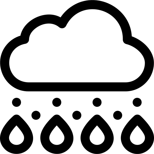 deszczowy Basic Rounded Lineal ikona