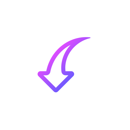 곡선 화살표 Generic Gradient icon