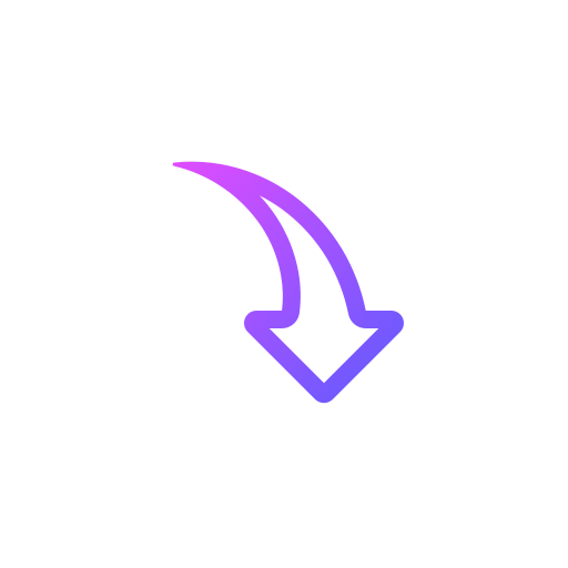 곡선 화살표 Generic Gradient icon