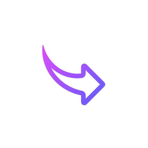 flecha curva Generic Gradient icono