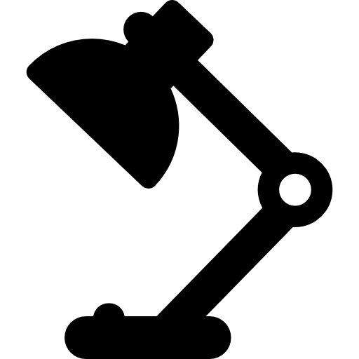 lámpara de escritorio  icono