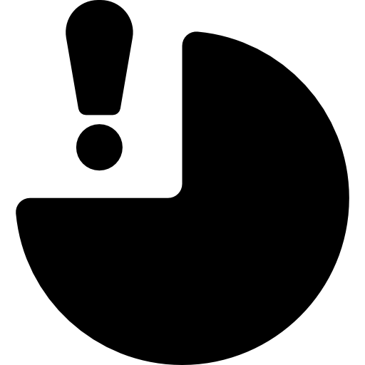 cirkeldiagram waarschuwing  icoon