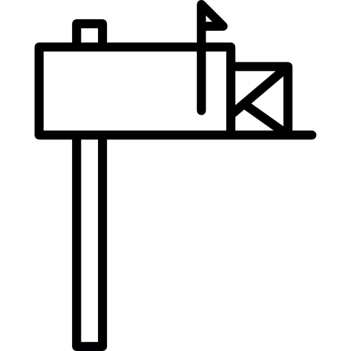 Почтовый ящик и конверт  иконка