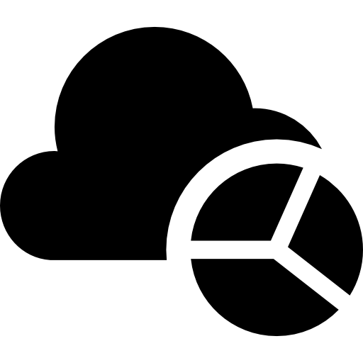 nuvola con grafico  icona