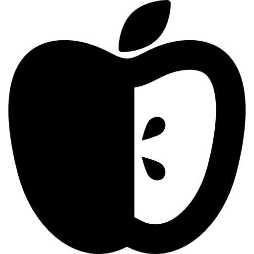 media manzana  icono