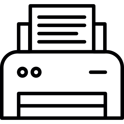 impresión de documento  icono