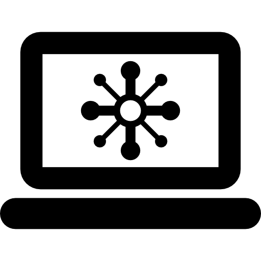 computer portatile dell'atomo  icona