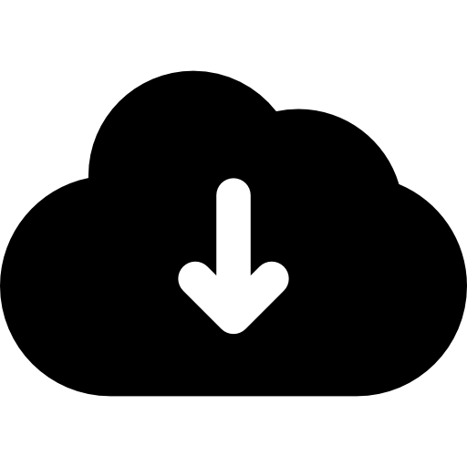segno di download della nuvola  icona
