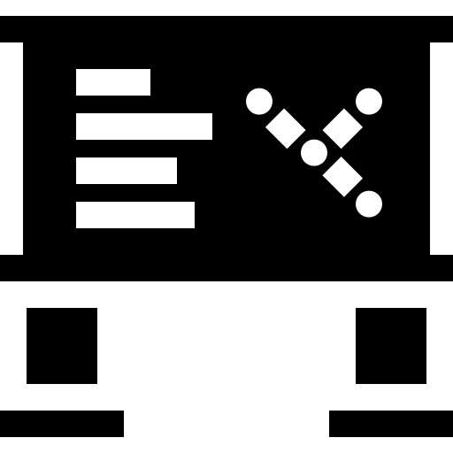 lavagna bianca Basic Straight Filled icona