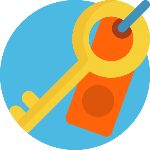 clave Detailed Flat Circular Flat icono