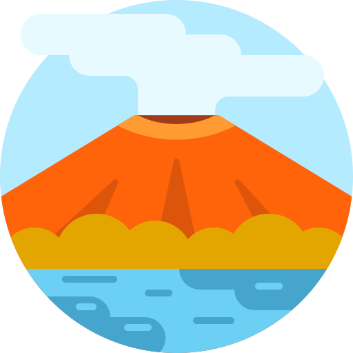 volcán Detailed Flat Circular Flat icono