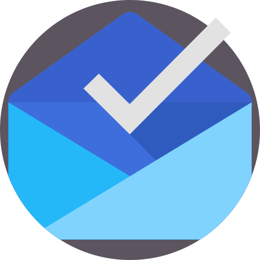 postvak in Detailed Flat Circular Flat icoon