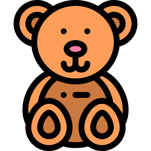 плюшевый медведь Detailed Rounded Lineal color иконка