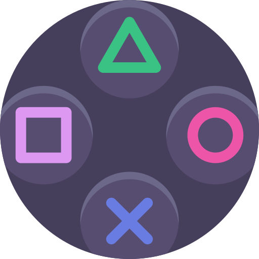 kontroler gry Detailed Flat Circular Flat ikona