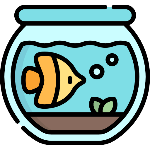 金魚鉢 Kawaii Lineal color icon