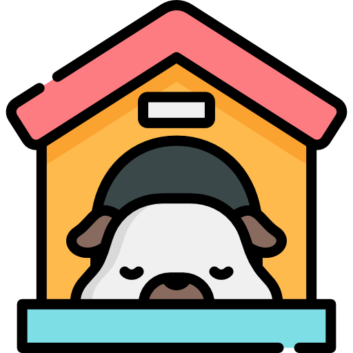 Собачья конура Kawaii Lineal color иконка