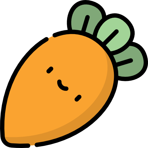 Морковь Kawaii Lineal color иконка