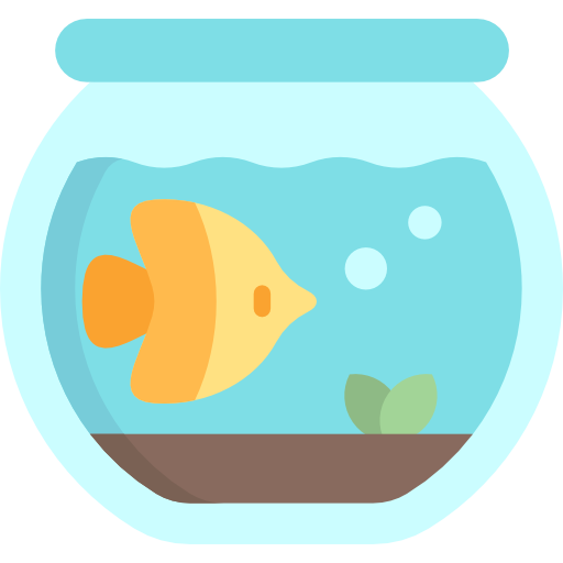 fishbowl Kawaii Flat Icône