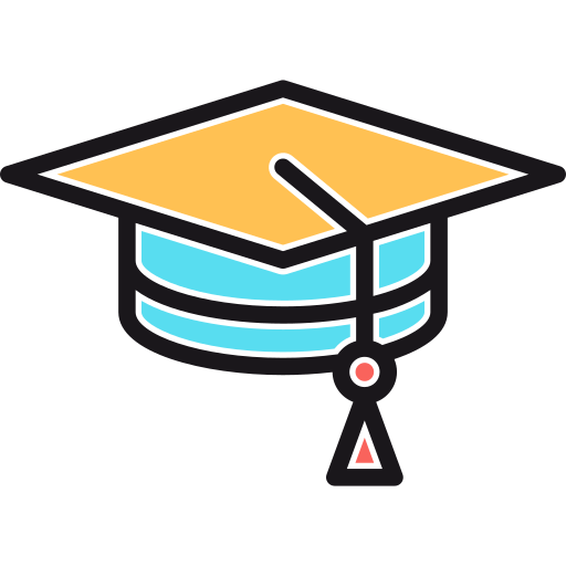 Graduation cap Generic Color Omission icon
