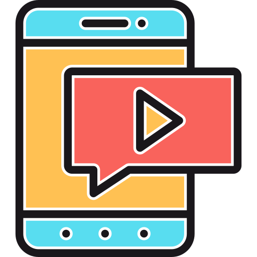 Video message Generic Color Omission icon