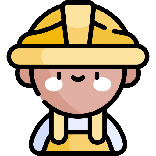 Worker Kawaii Lineal color icon