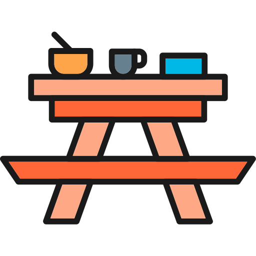 mesa de picnic Generic Outline Color icono
