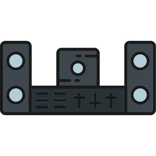 음악 시스템 Generic Outline Color icon