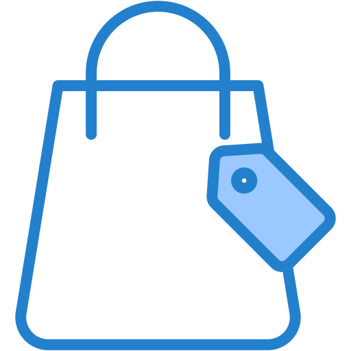Shopping bag Generic Blue icon