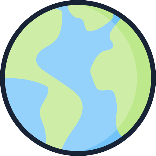 globo Generic Outline Color icona