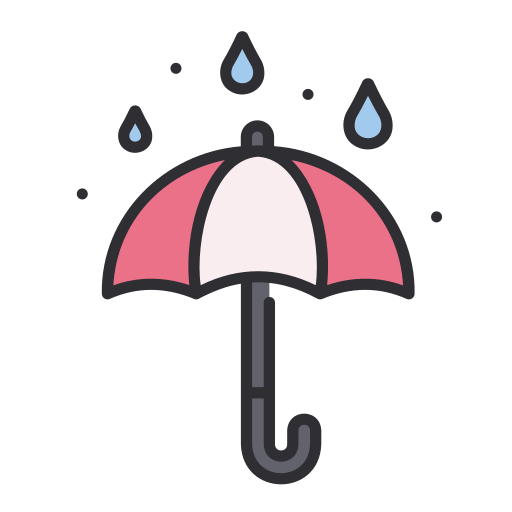 pluie Generic Outline Color Icône
