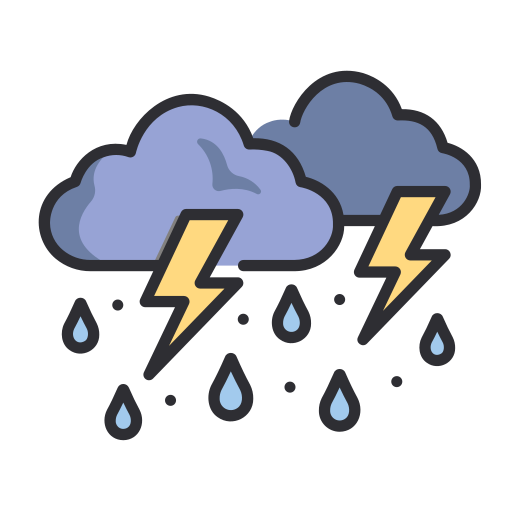 雷雨 Generic Outline Color icon