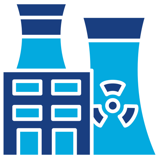 원자력 발전소 Generic Blue icon