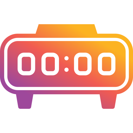 Digital alarm clock Generic Flat Gradient icon