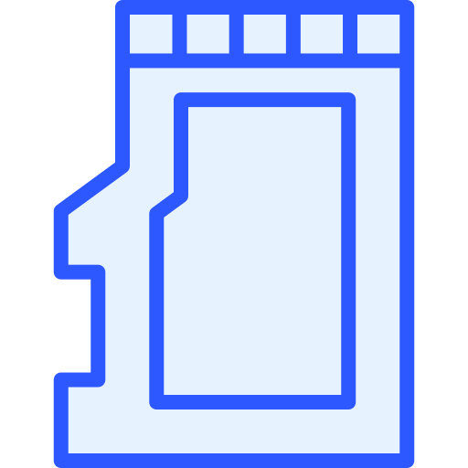 메모리 카드 Generic Blue icon